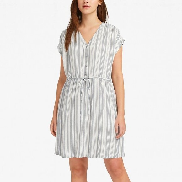 Time And Tru Plus Size Women's Striped  Drawstring Waist Dress Size 3X - Picture 1 of 4